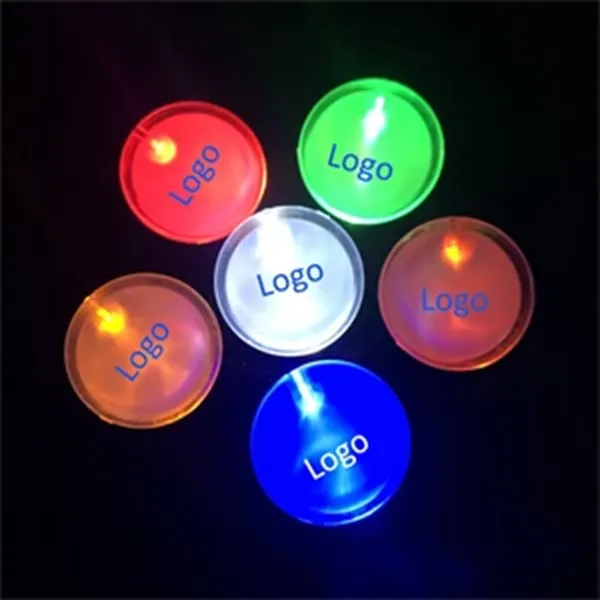 Lighted Glow LED Button Pin Badge