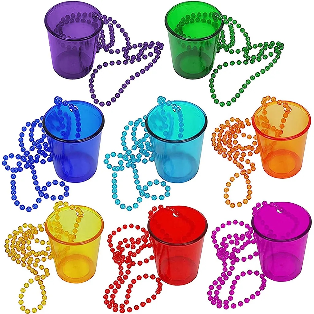 Shot Glass on Beaded Necklace