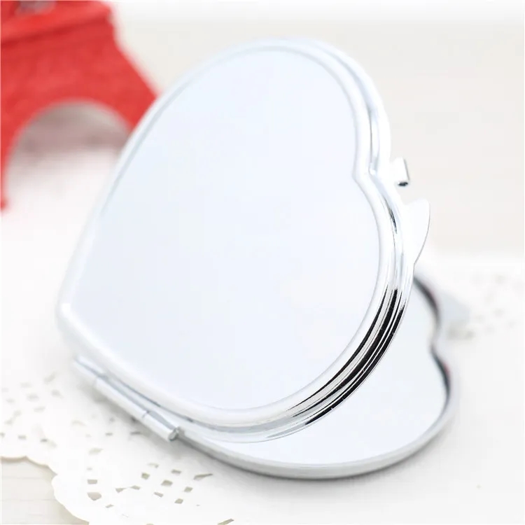 Heart shaped cosmetic mirror