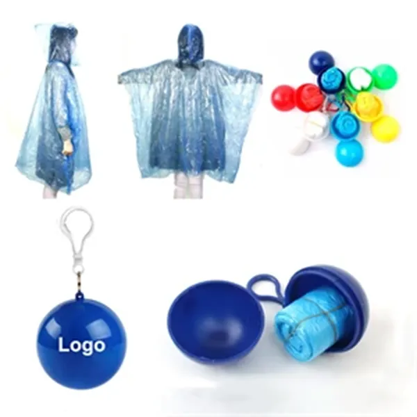 Disposable Poncho with Keychain