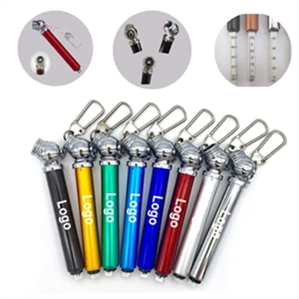 Metal Tire Gauge with Keychain