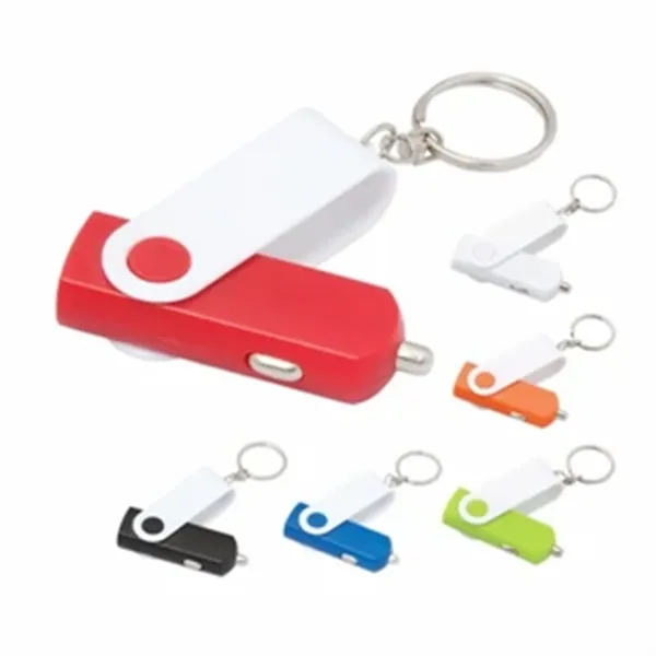 USB Car Charger Keychain