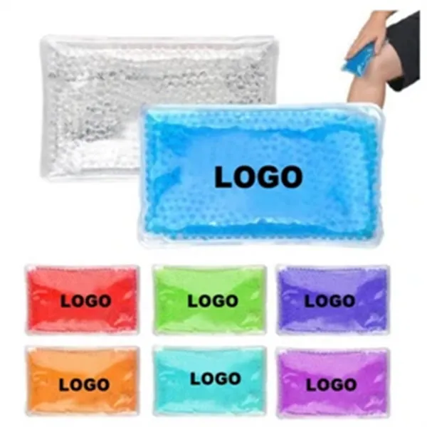 Rectangle Aqua Pearls Hot and Cold Pack