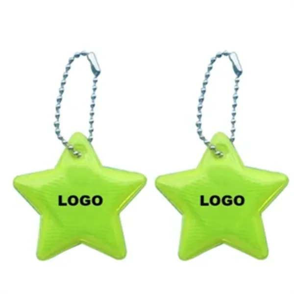 Reflective Safety Star Key Tag