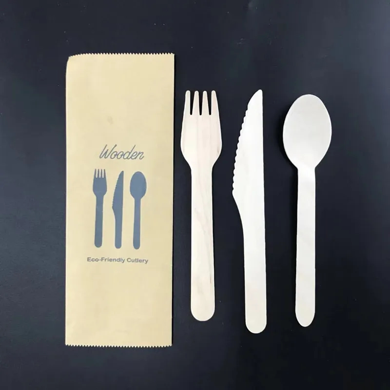 Wooden Knife, fork and spoon set